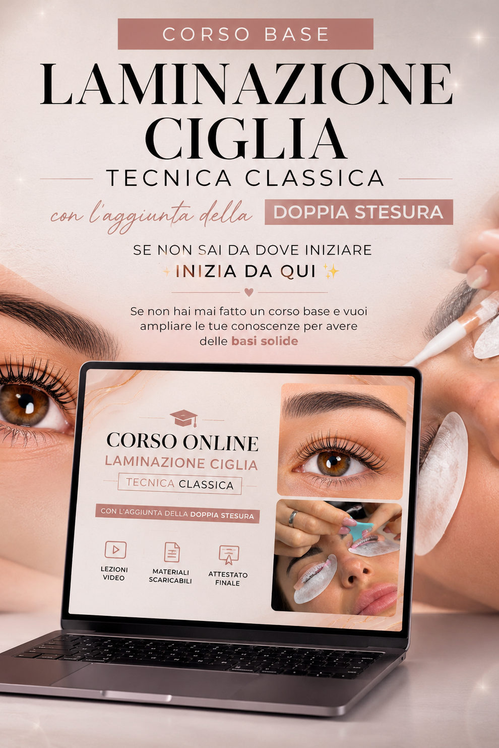 Corso base online di laminazione ciglia classica – Denise Academy