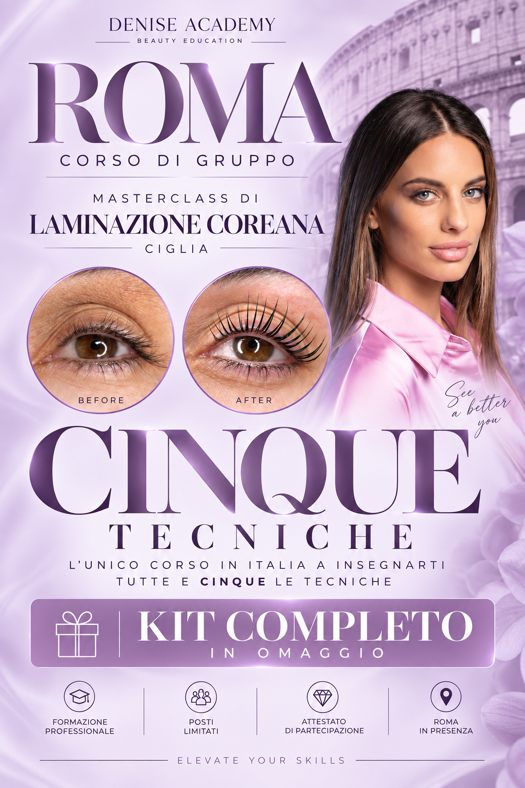Corso di laminazione coreana in presenza a Roma – Denise Academy