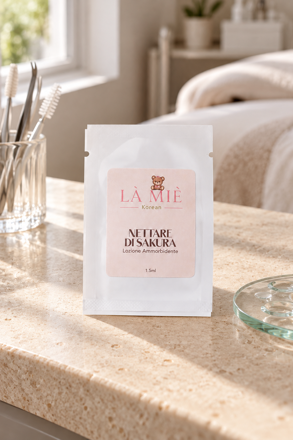 Bustina NETTARE DI SAKURA LÀ MIÈ – ambientazione nello studio beauty