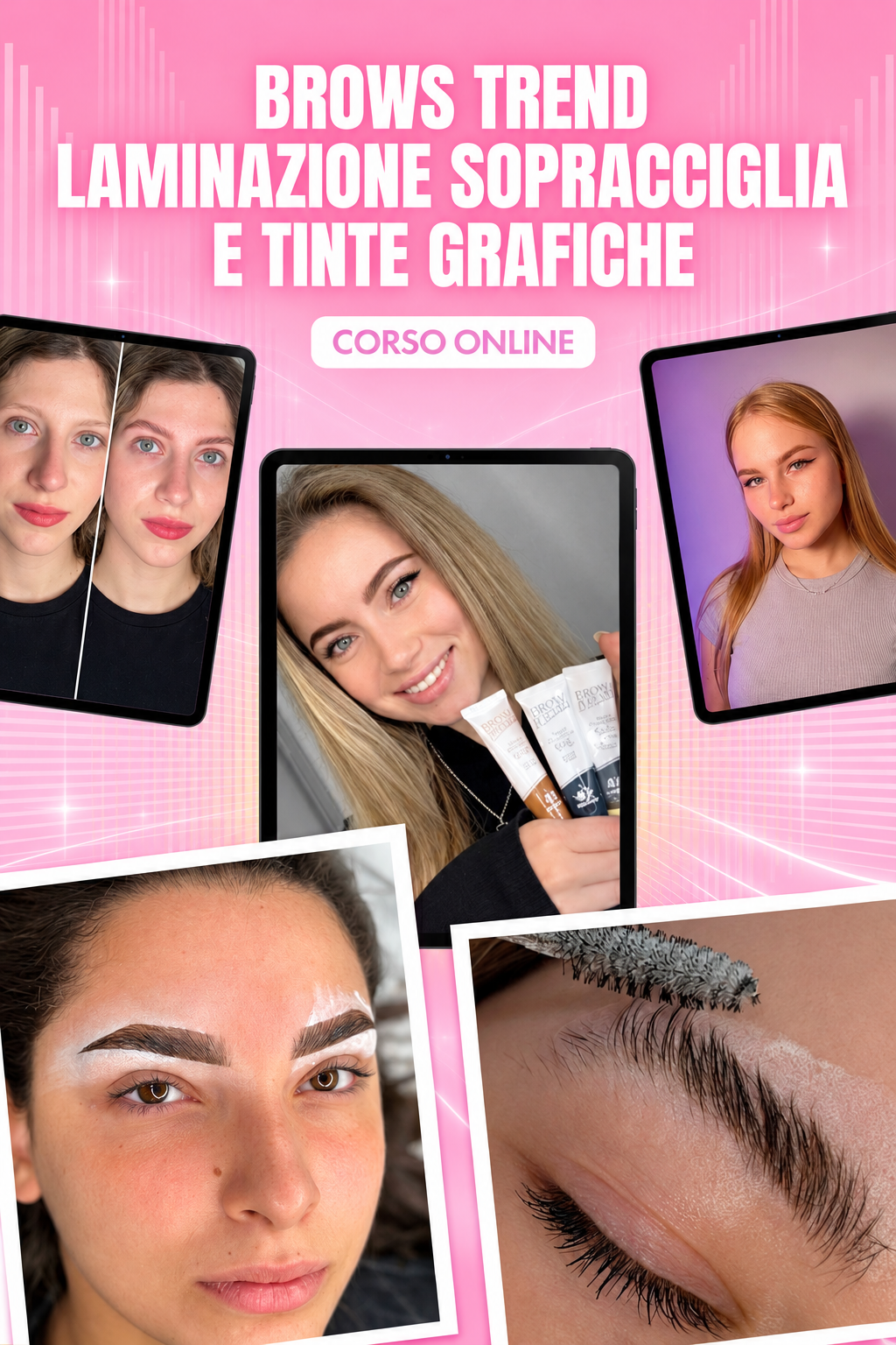 Brows Trend Masterclass: Laminazione sopracciglia e tinta grafica + progetto russo