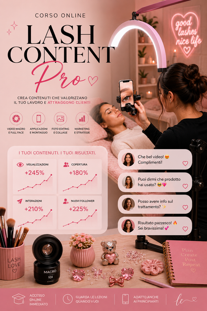 LASH CONTENT PRO: Masterclass di Video Macro & Beauty Editing