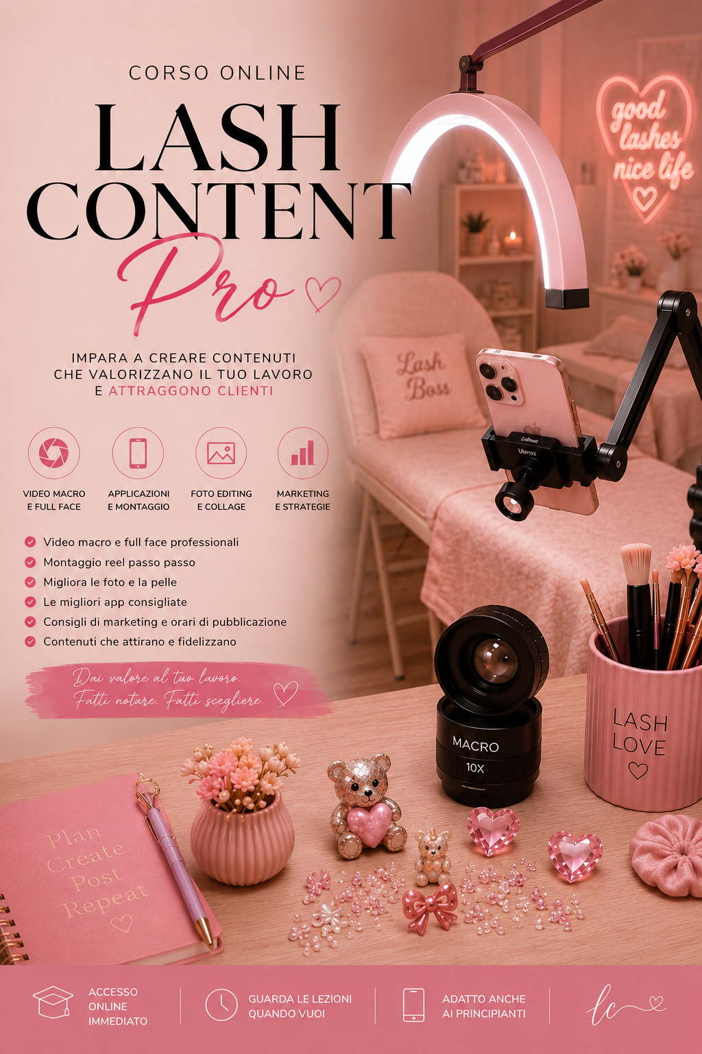 LASH CONTENT PRO: Masterclass di Video Macro & Beauty Editing