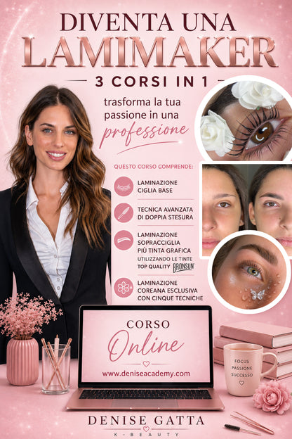 Professione Lamimaker: Trasforma il tuo futuro con il Master 3-in-1 in Laminazione Ciglia, Sopracciglia e Tecnica Coreana