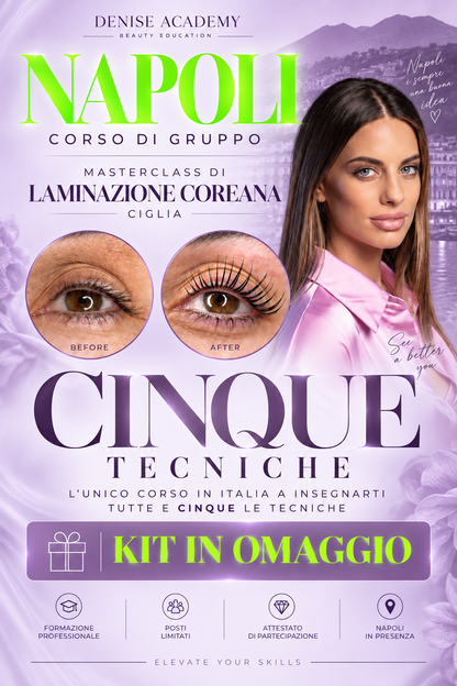 Corso di laminazione coreana in presenza a Napoli – Denise Academy