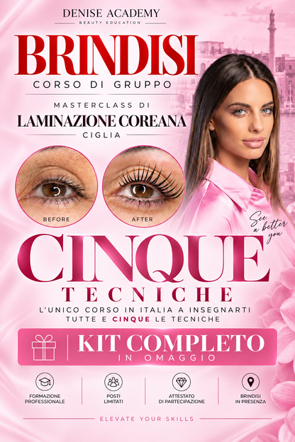 Masterclass di laminazione coreana in presenza a Brindisi – Denise Academy