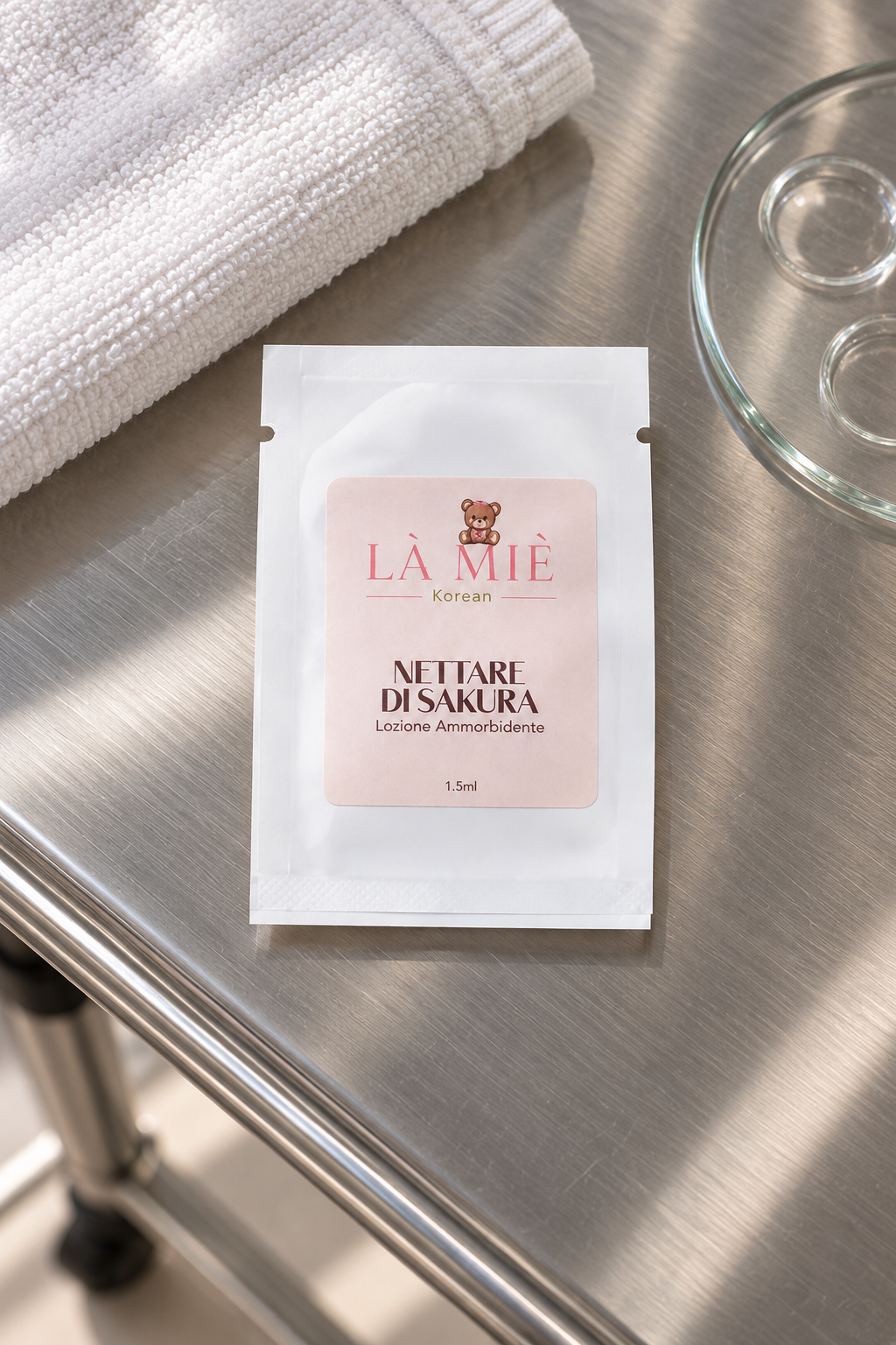Bustina NETTARE DI SAKURA LÀ MIÈ – preparazione della postazione professionale