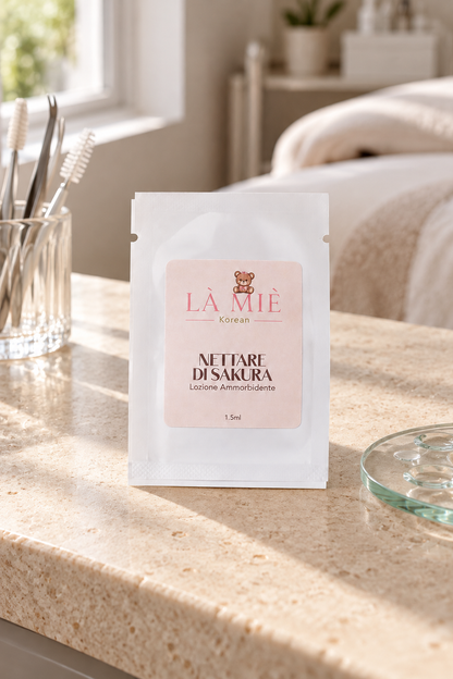 Bustina NETTARE DI SAKURA LÀ MIÈ – ambientazione nello studio beauty