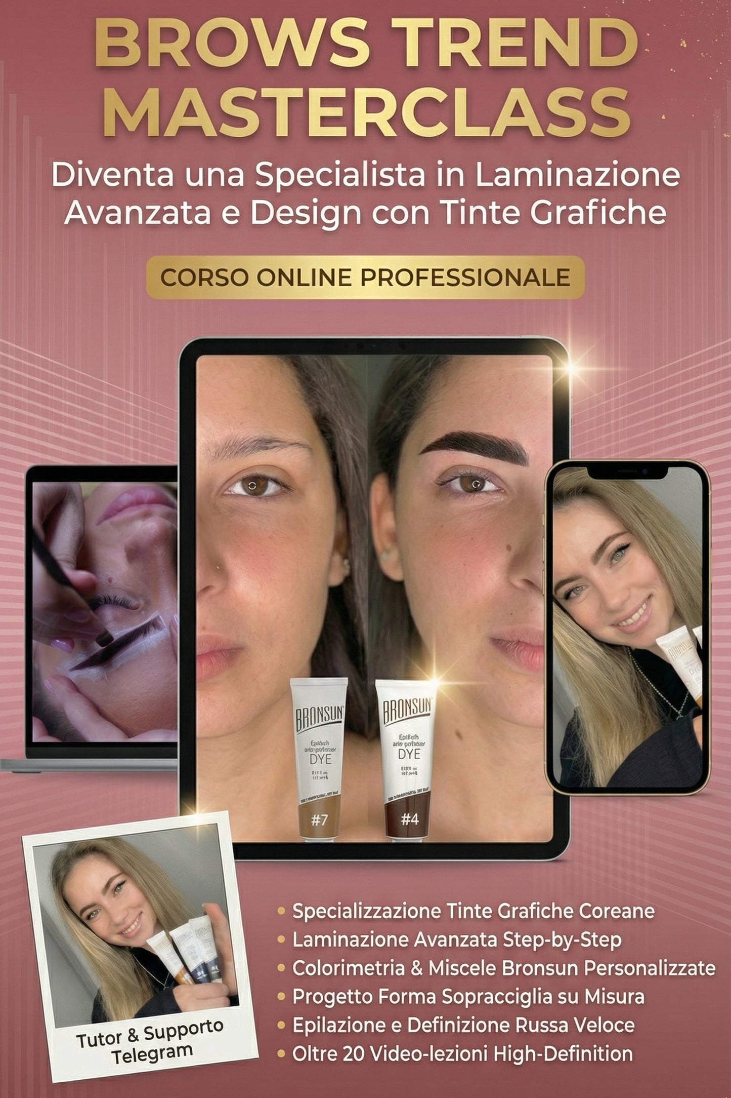 Brows Trend Masterclass: Diventa una Specialista in Laminazione Avanzata e Design con Tinte Grafiche