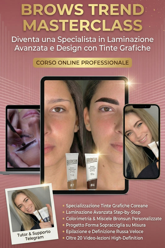 Brows Trend Masterclass: Diventa una Specialista in Laminazione Avanzata e Design con Tinte Grafiche