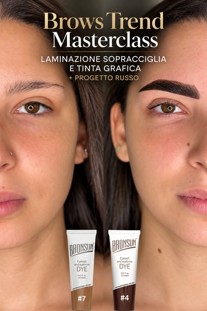 Brows Trend Masterclass: Laminazione sopracciglia e tinta grafica + progetto russo