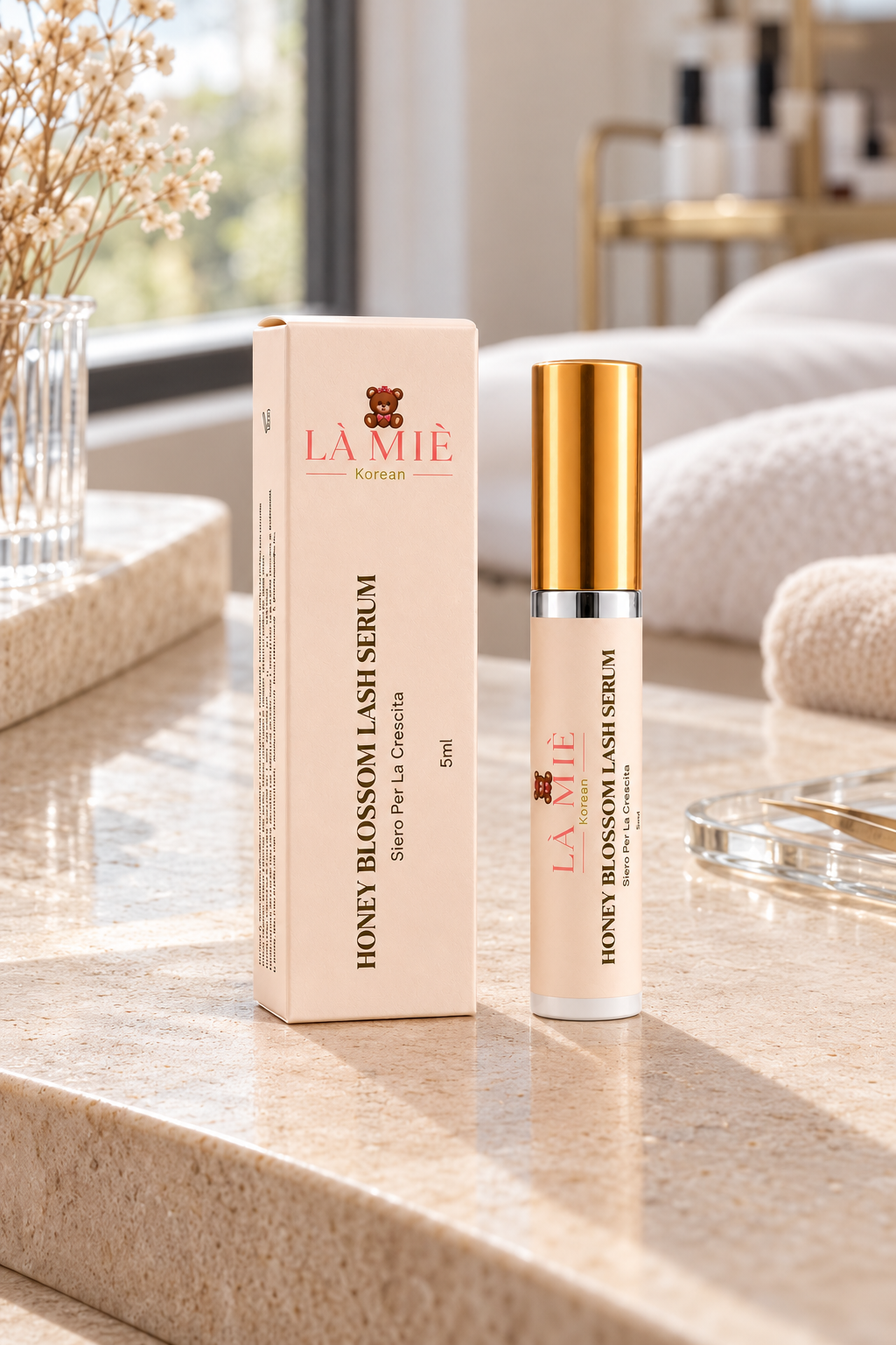 HONEY BLOSSOM Siero Ciglia LÀ MIÈ – ambientazione nello studio beauty